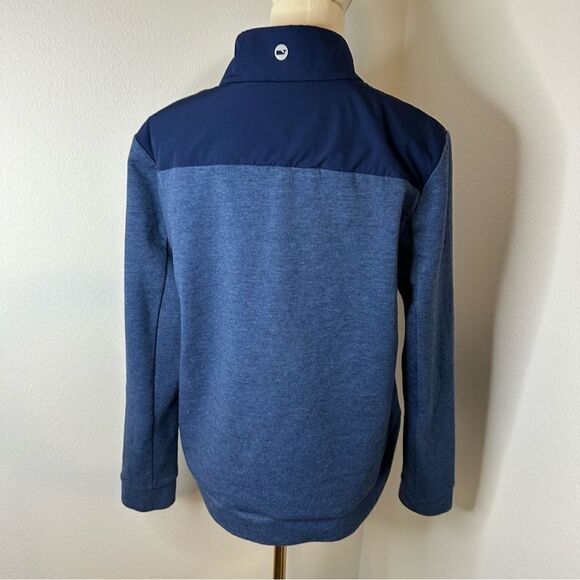 [Vineyard Vines] Performance Fabric 1/4 Zip in Blue - Size Medium - Picture 5 of 5